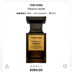 Tobacco Vanille Fragrance 50ml